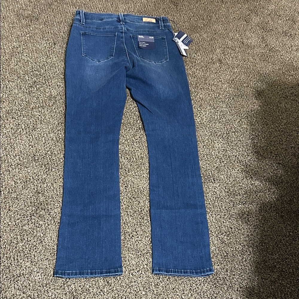 High Rise straight Blue Jeans - Picture 3 of 4